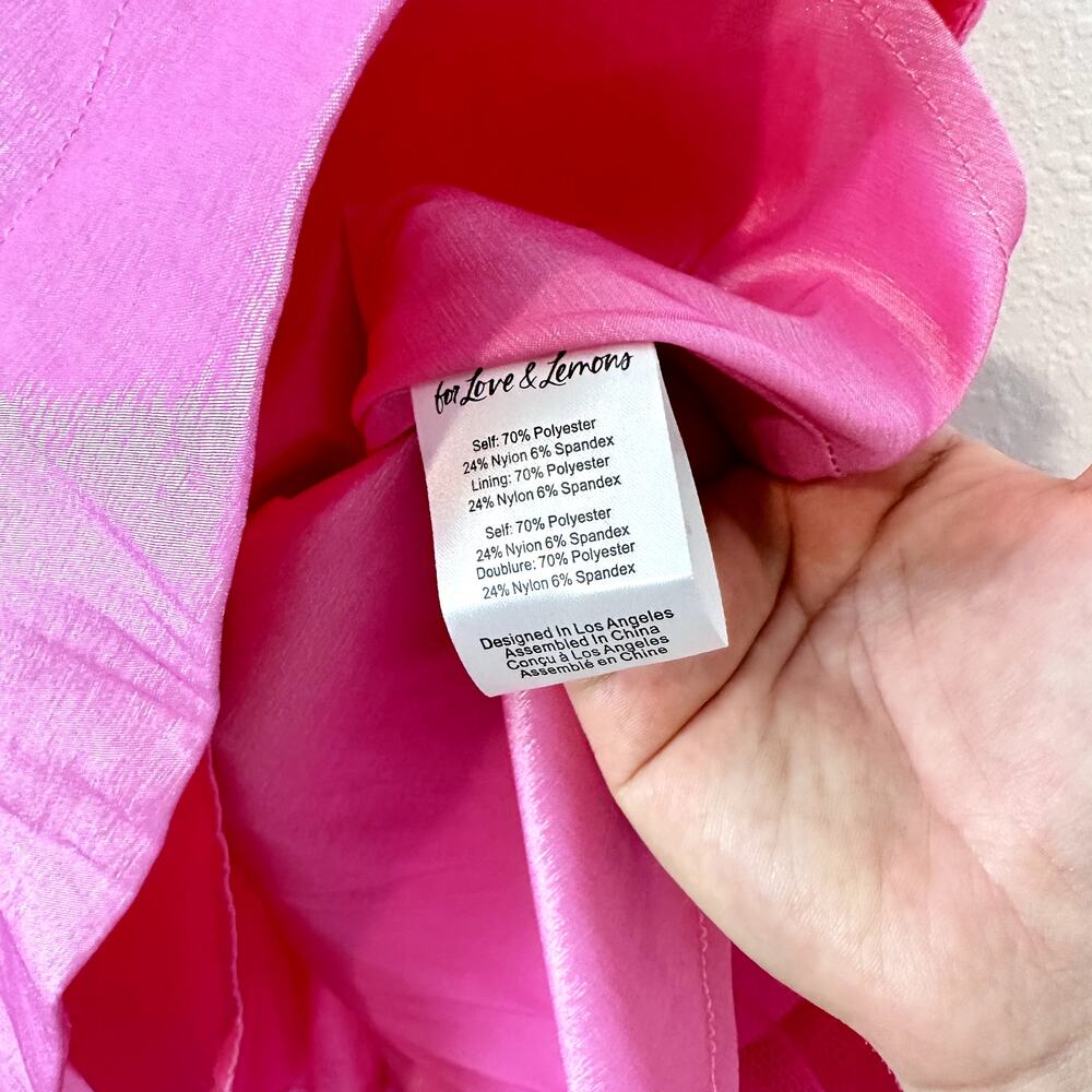 NWT For Love & Lemons Clementine Mini Dress in Pink Size M - Picture 9 of 9